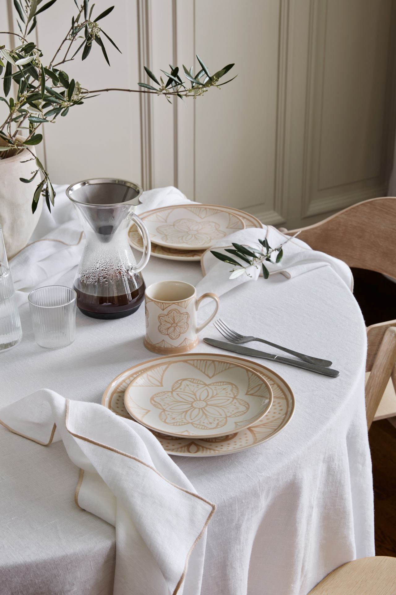 Rund linduk hvit - 6