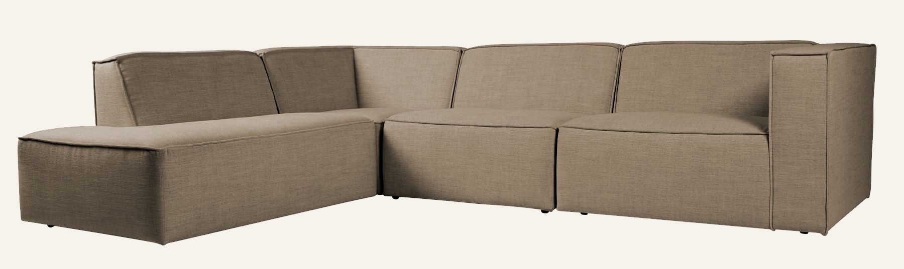 Modulsofa 4 deler åpen ende venstre taupe - 2