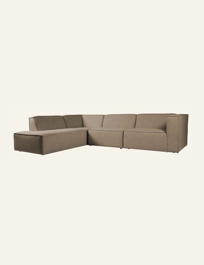 Modulsofa 4 deler åpen ende venstre taupe - 2