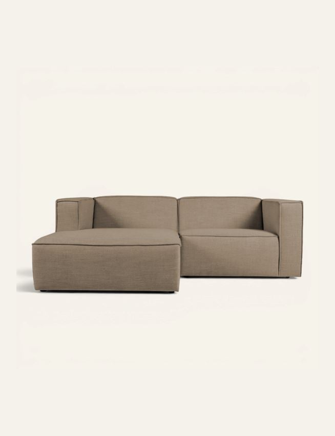 Modulsofa 2 deler m/sjeselong taupe - 2