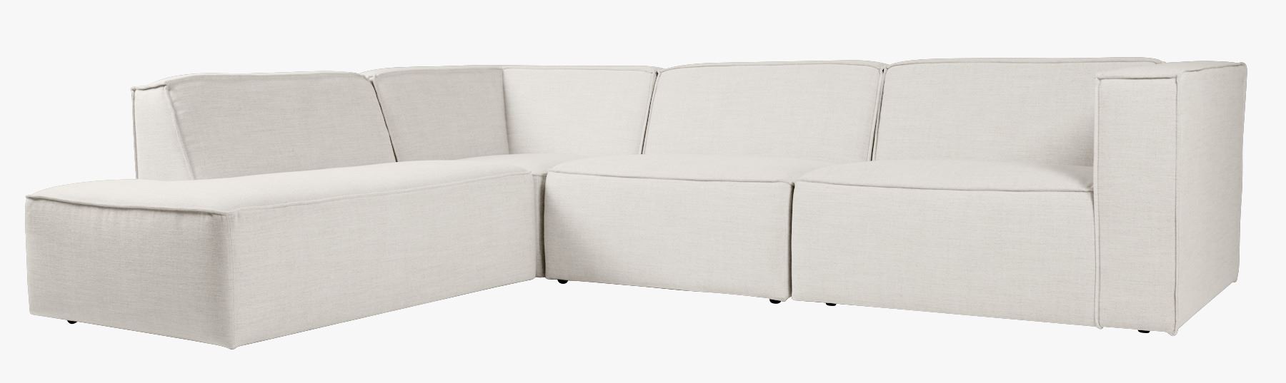 4 deler m/åpen ende venstre natur - 293x227x73 cm natur - 1