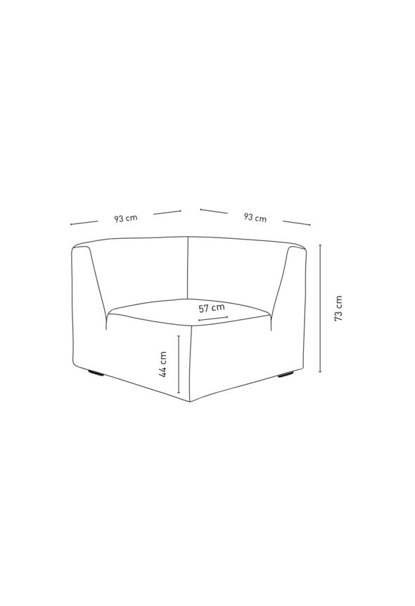 Modul hjørne grå - 5