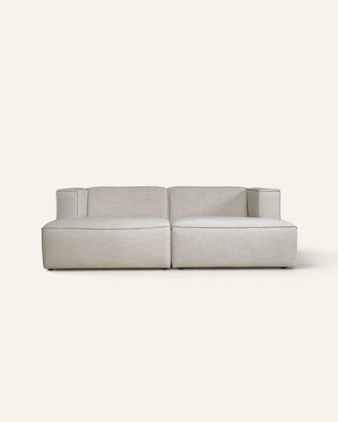 Modulsofa 2 deler m/sjeselong natur - 228x154x73 cm natur - 1