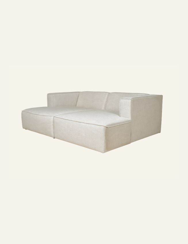 Modulsofa 2 deler m/sjeselong natur - 2