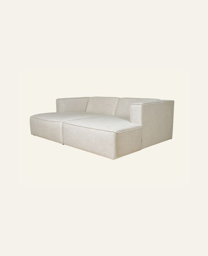 Modulsofa 2 deler m/sjeselong natur - 228x154x73 cm natur - 1