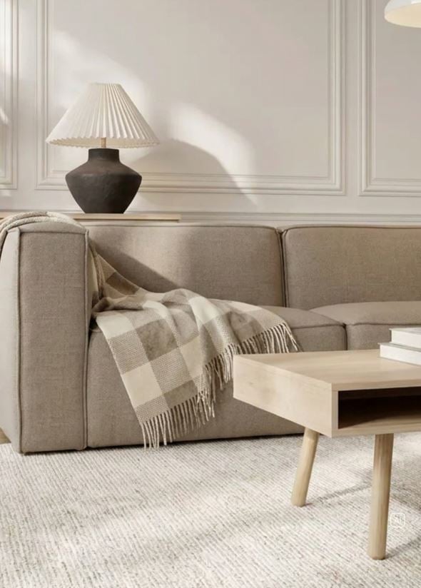 Modulsofa 2 deler armlene taupe - 2