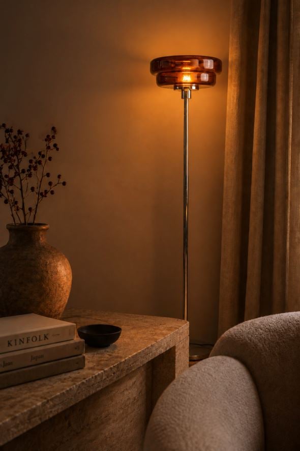 Gulvlampe mørk rød - 3