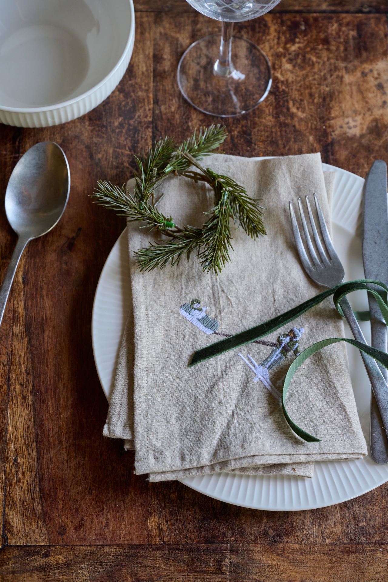 2pk tøyserviett natur - 45x45 cm natur - 1