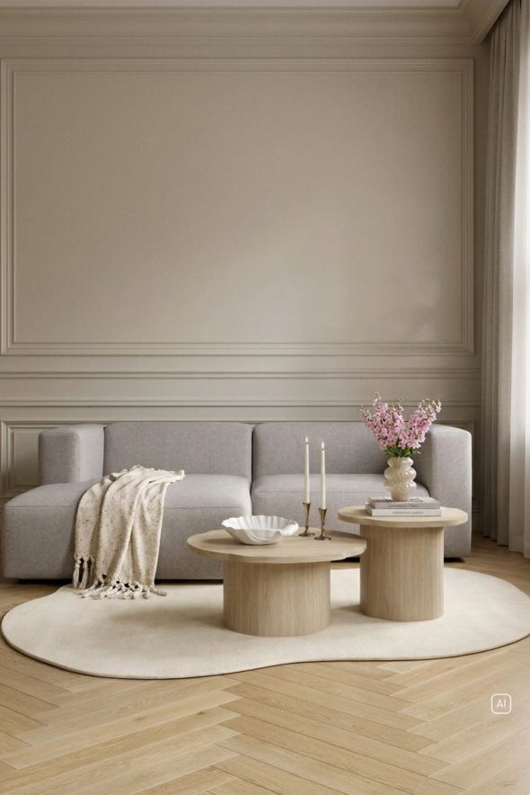 Modulsofa 2 deler sjeselong venstre beige - 3