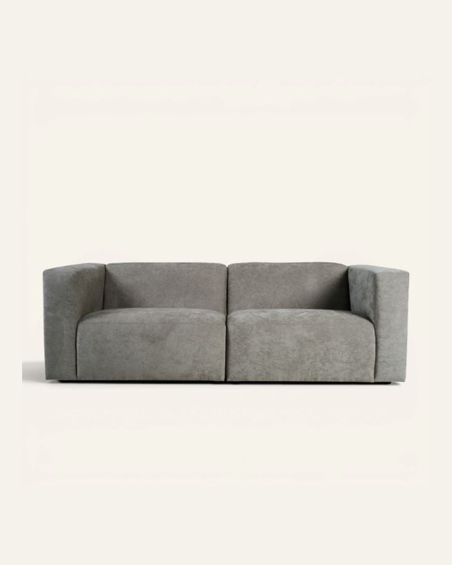 Modulsofa 2 deler armlene grå - 220x93x73 cm grå - 1