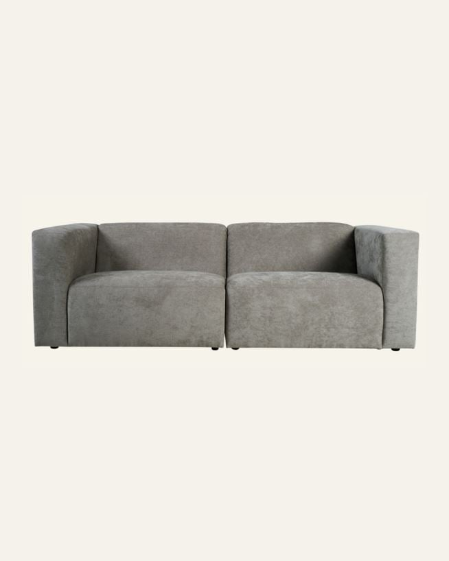 Modulsofa 2 deler armlene grå - 220x93x73 cm grå - 1