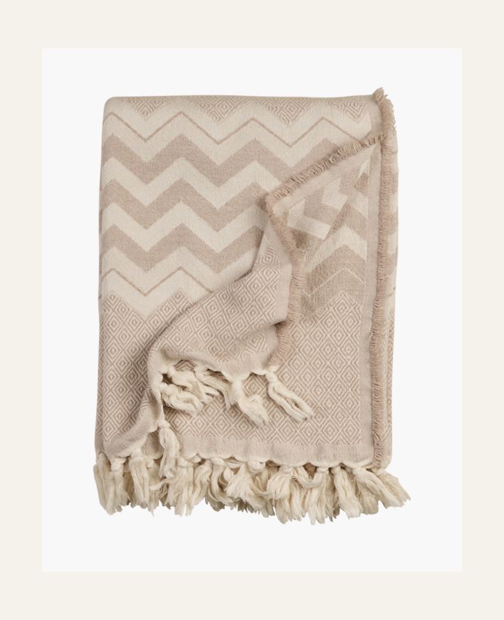 Pledd beige - 130x170 cm beige - 1