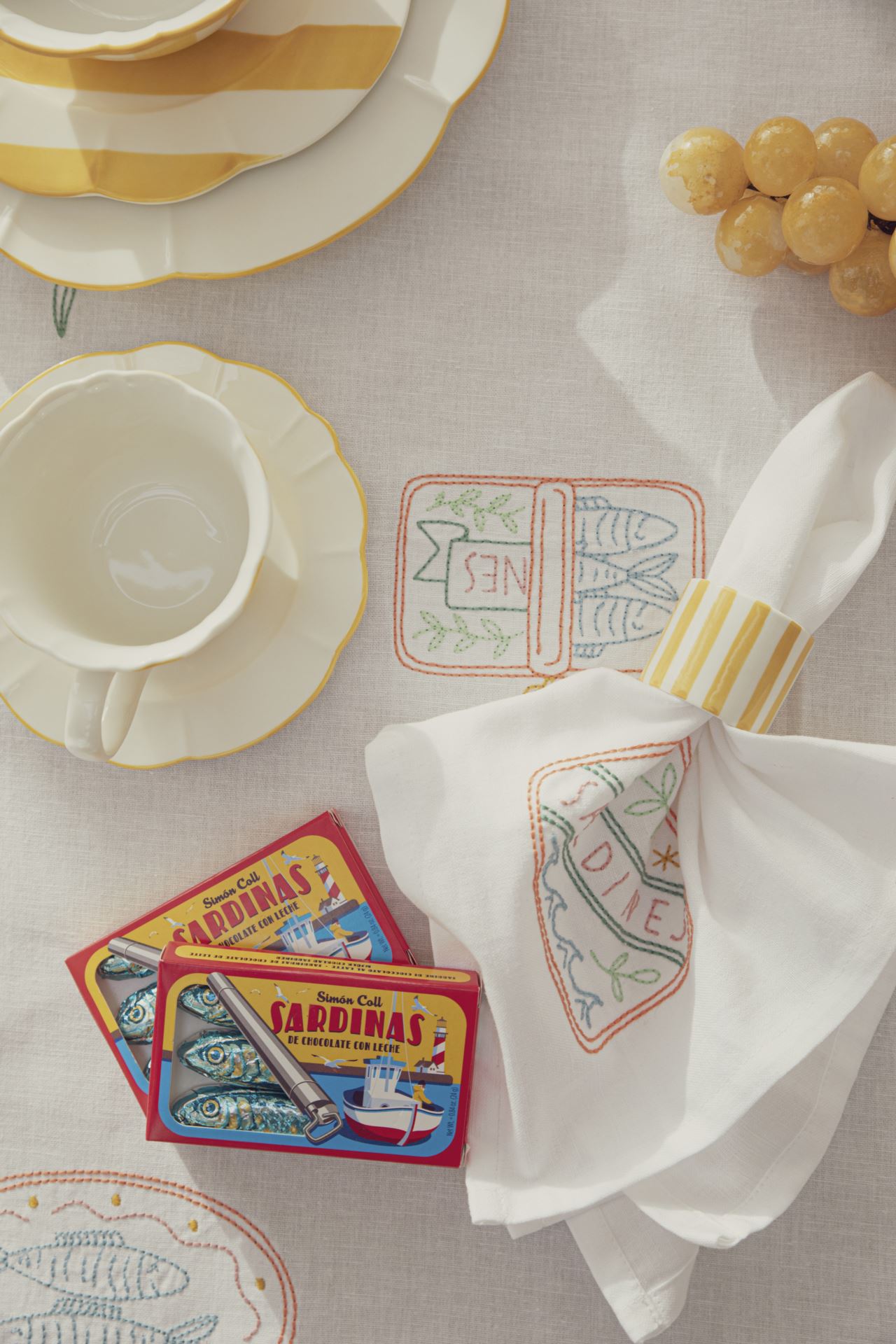 4 pk serviettringer gul - ø4,8 h4,2 cm gul - 1