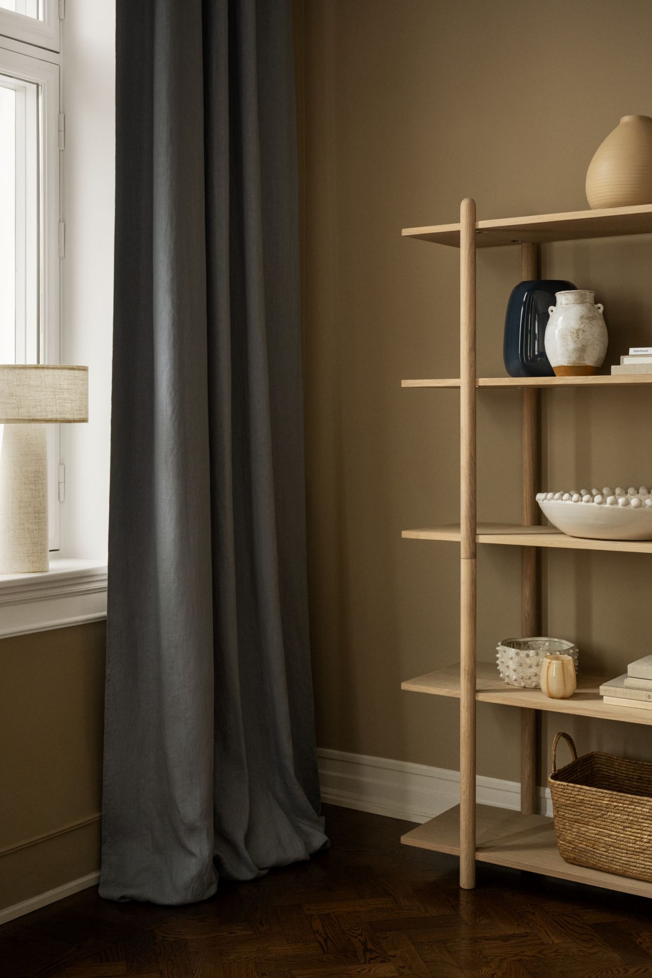 Lysdempende lingardin mørk grå - 2