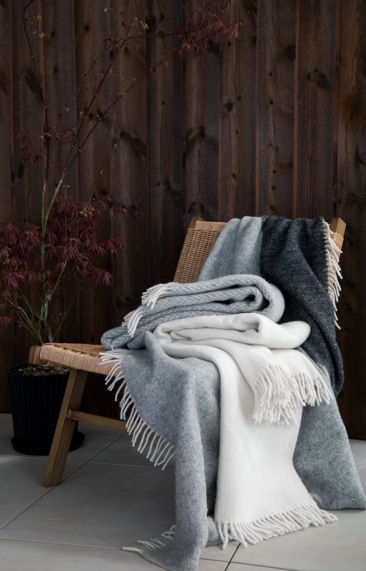 Ullpledd offwhite - 5