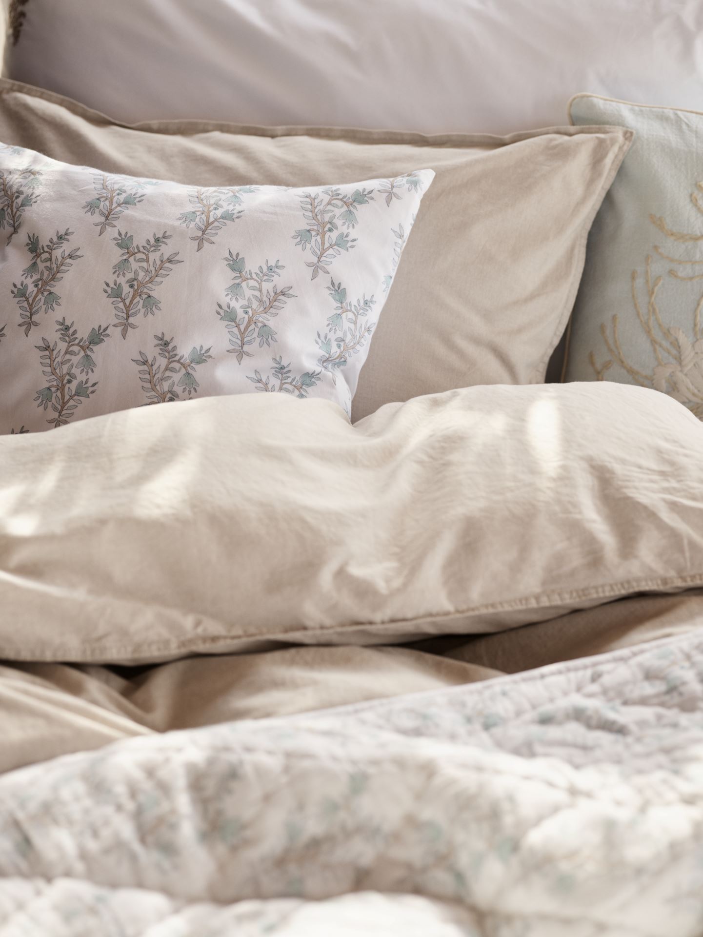 Bomull sengesett beige - 4