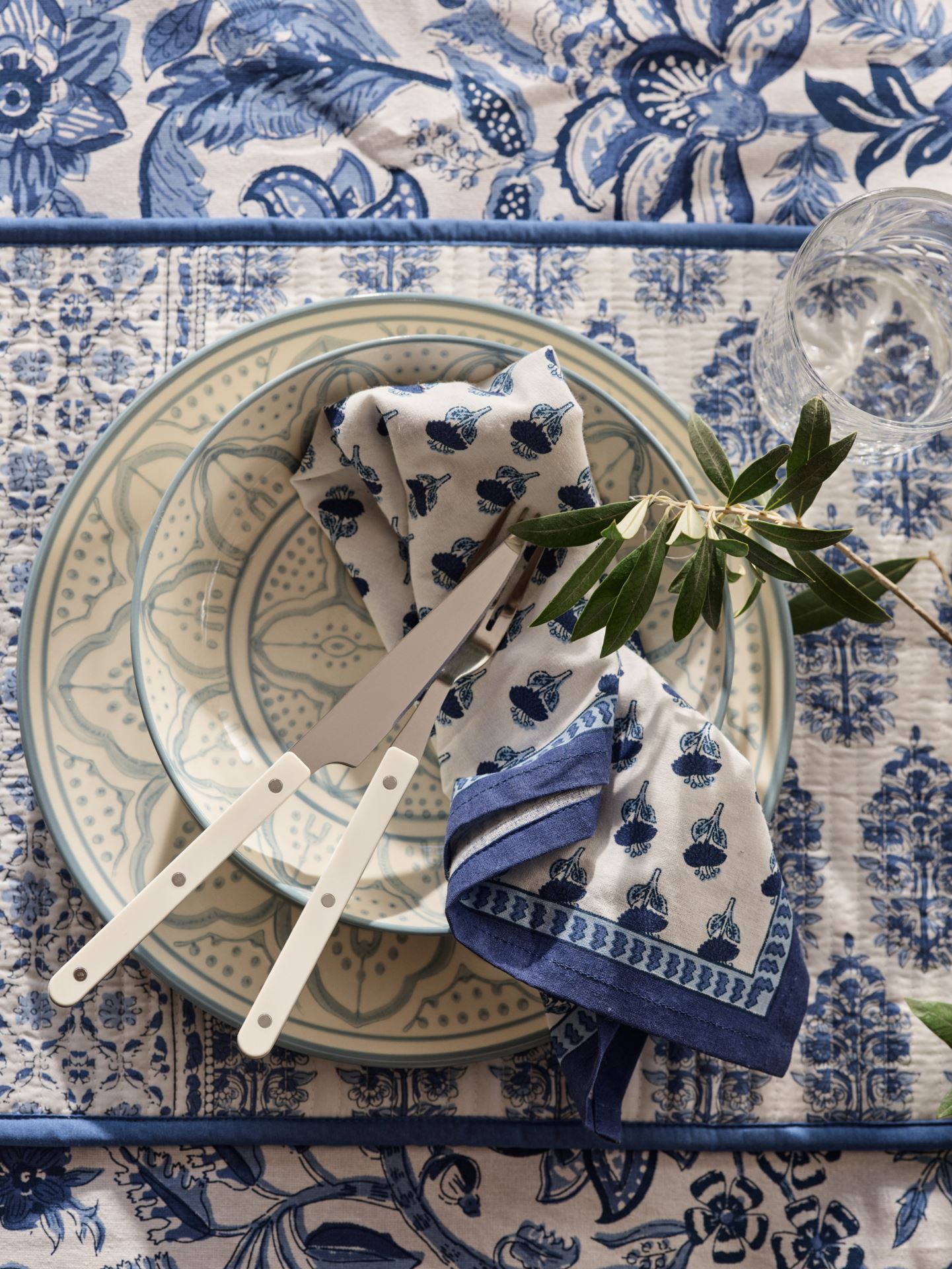 2pk tøyserviett blå - 2