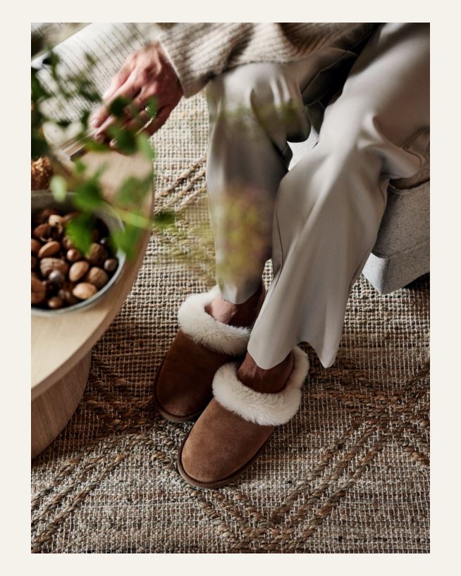 Skinntøfler brun - 39/40 brun - 1