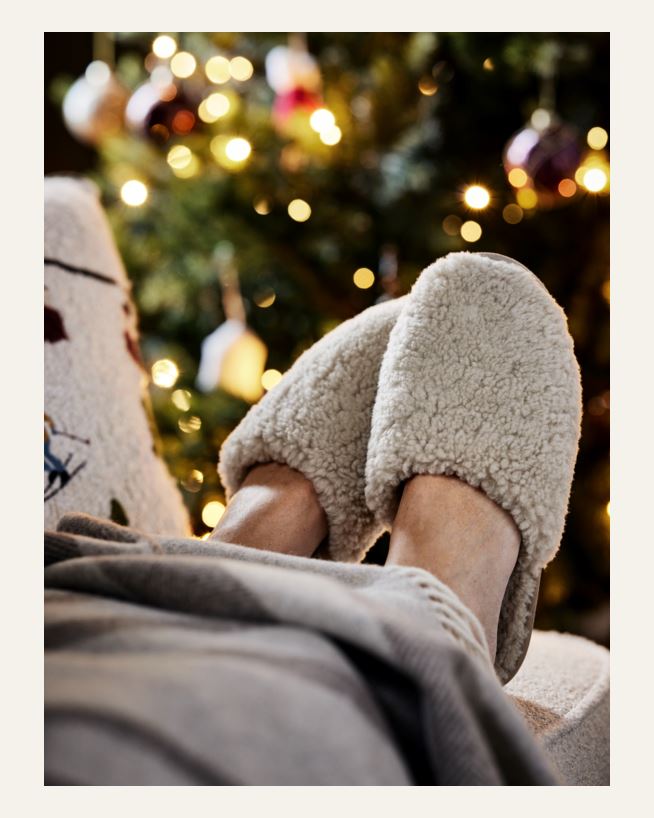 Skinntøfler beige - 39/40 beige - 1