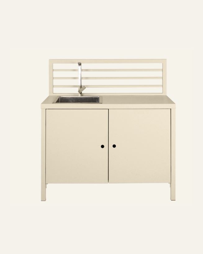 Utekjøkken modul med servant krem - 120x60x122 cm krem - 1
