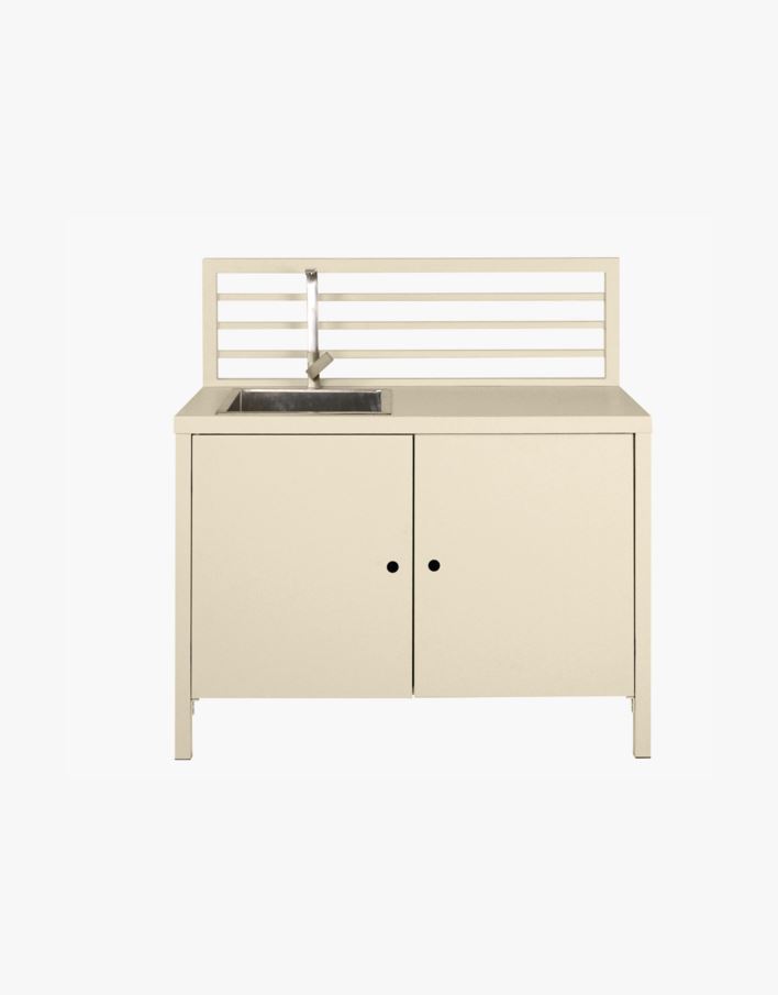 Utekjøkken modul med servant krem - 60x120x122 cm krem - 1