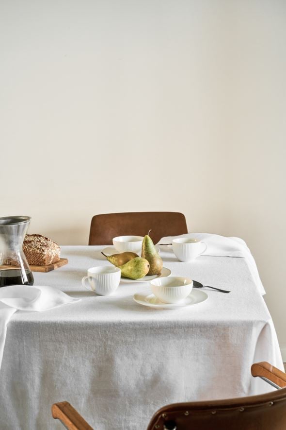 Kopp m/ skål hvit - 6