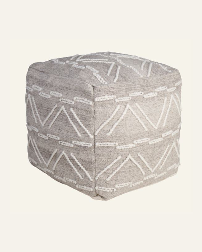 Puff lys beige - 40x40x40 cm lys beige - 1
