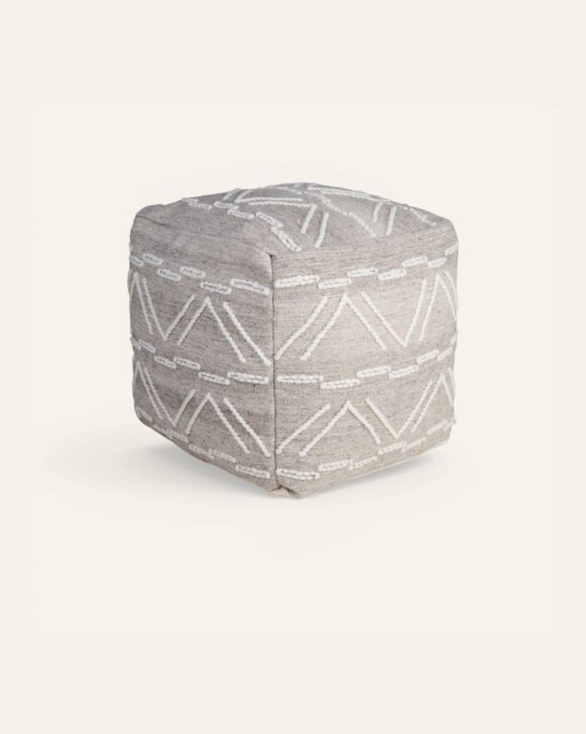 Puff lys beige - 40x40x40 cm lys beige - 1