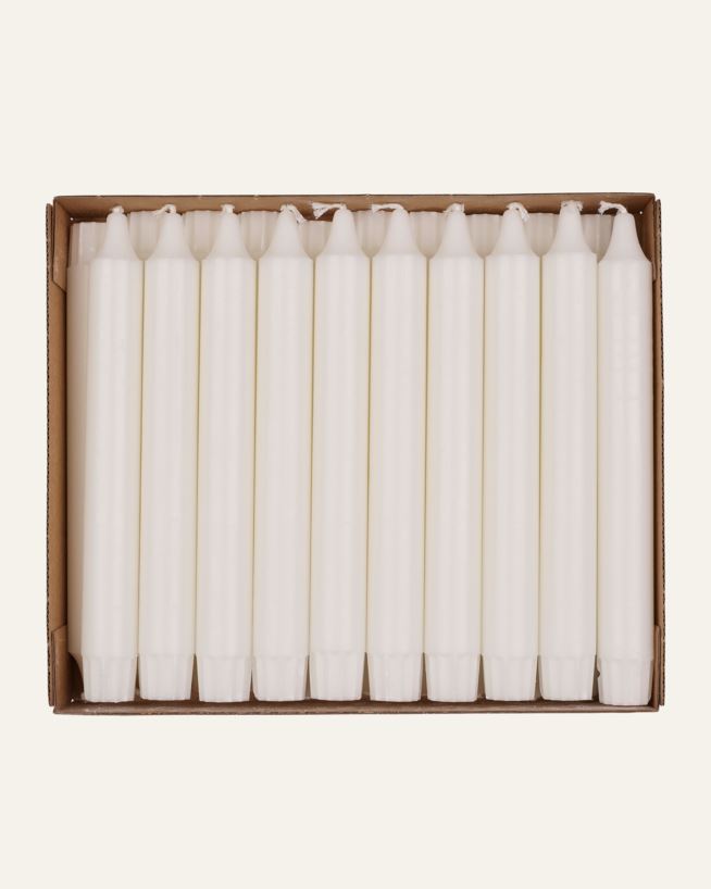 Stakelys hvit - 20 cm hvit - 1