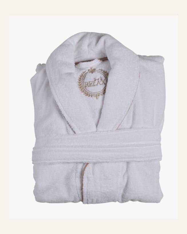 Badekåpe hvit - S/M hvit - 1