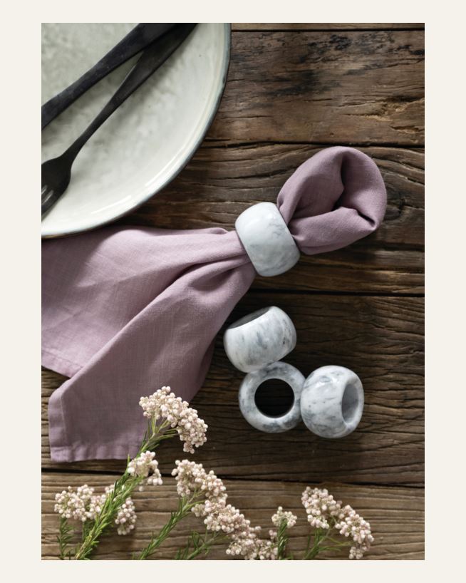 4 pk serviettringer grå - 5 cm grå - 1
