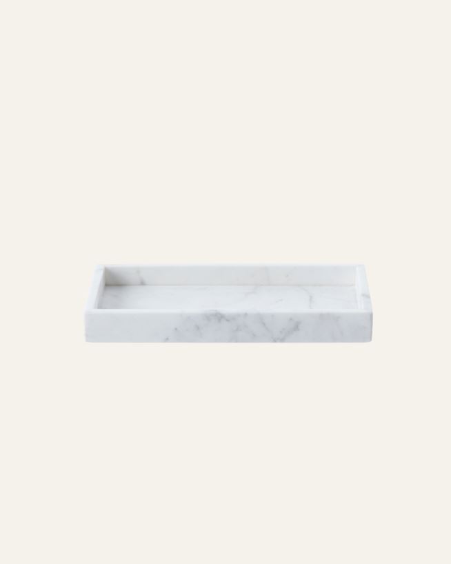 Marmorfat hvit - 11x22x3 cm hvit - 1