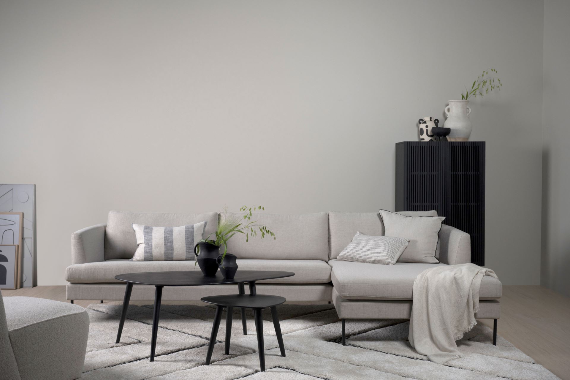 Sofa sjeselong høyre beige - 11