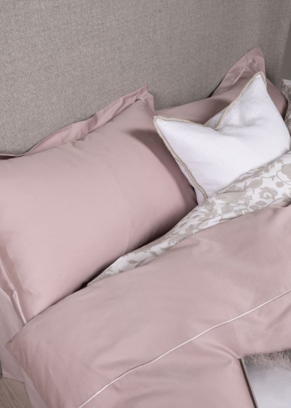 Egyptisk bomull sateng sengesett pudderrosa - 3