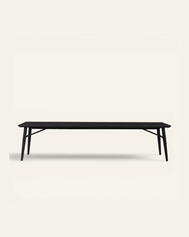 Spisebenk svart - 40x190x45 cm svart - 1