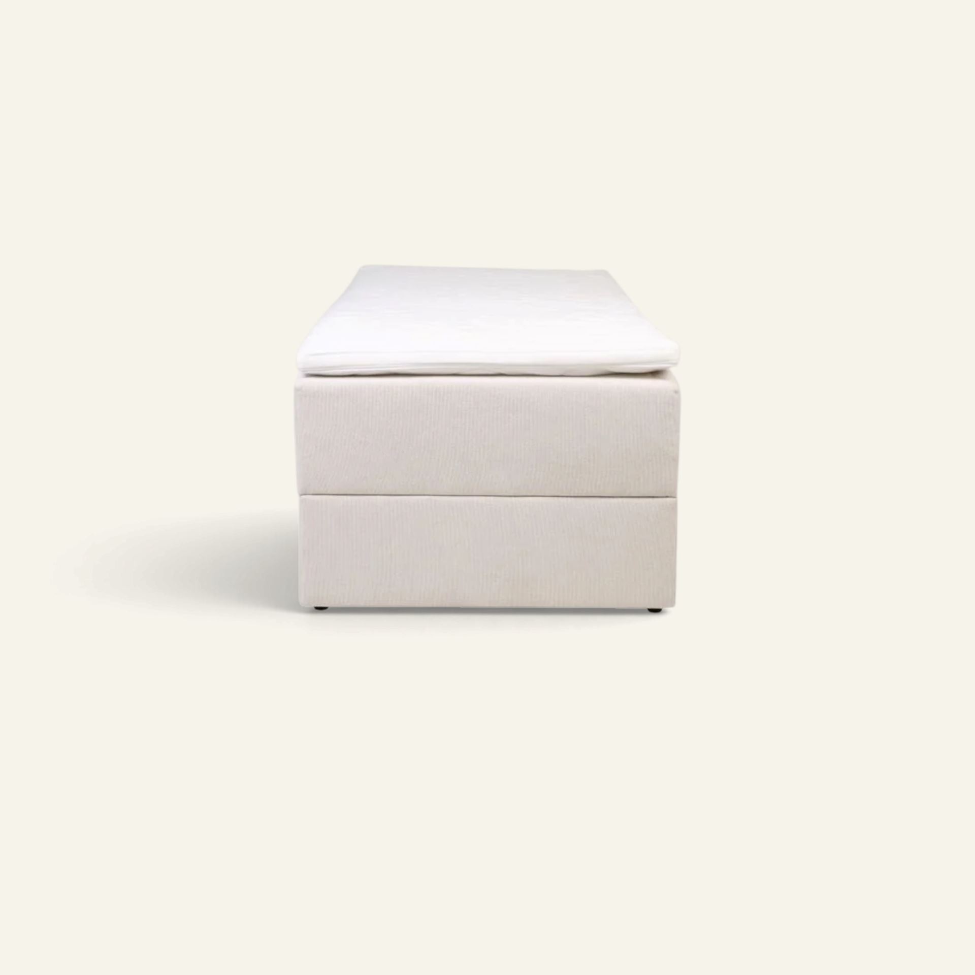 Seng med oppbevaring beige - 90x200x59 cm beige - 1