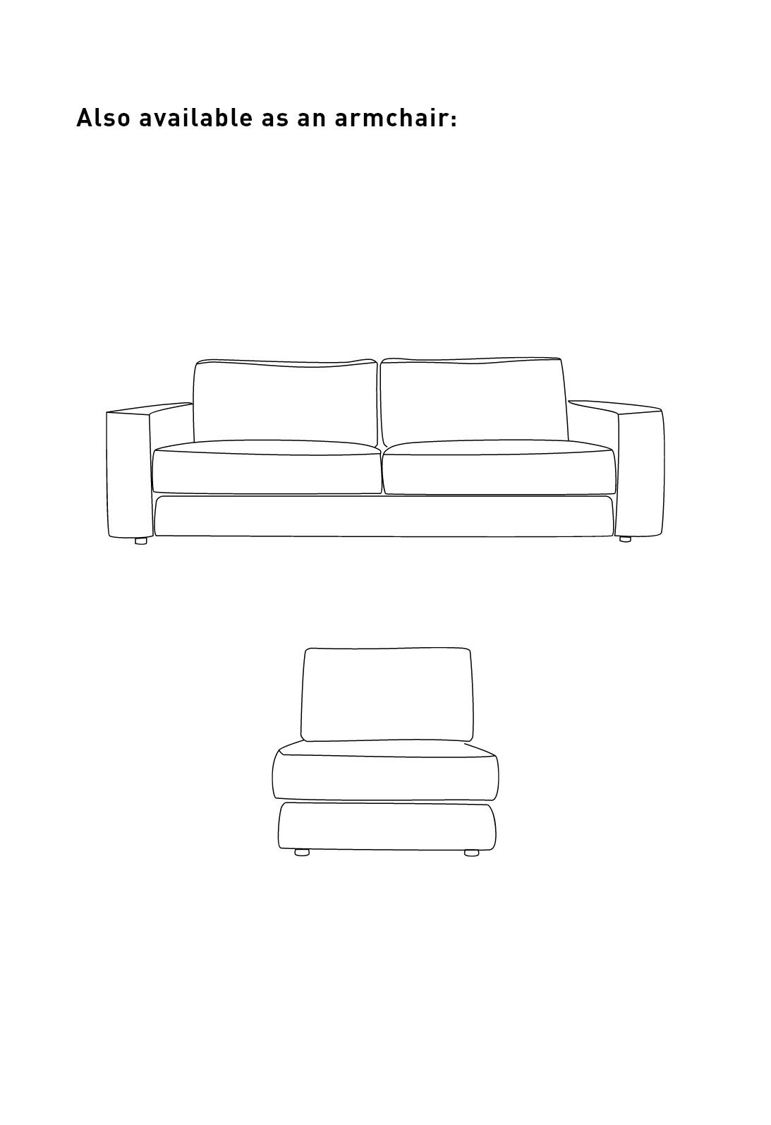 3 seter sofa natur - 12