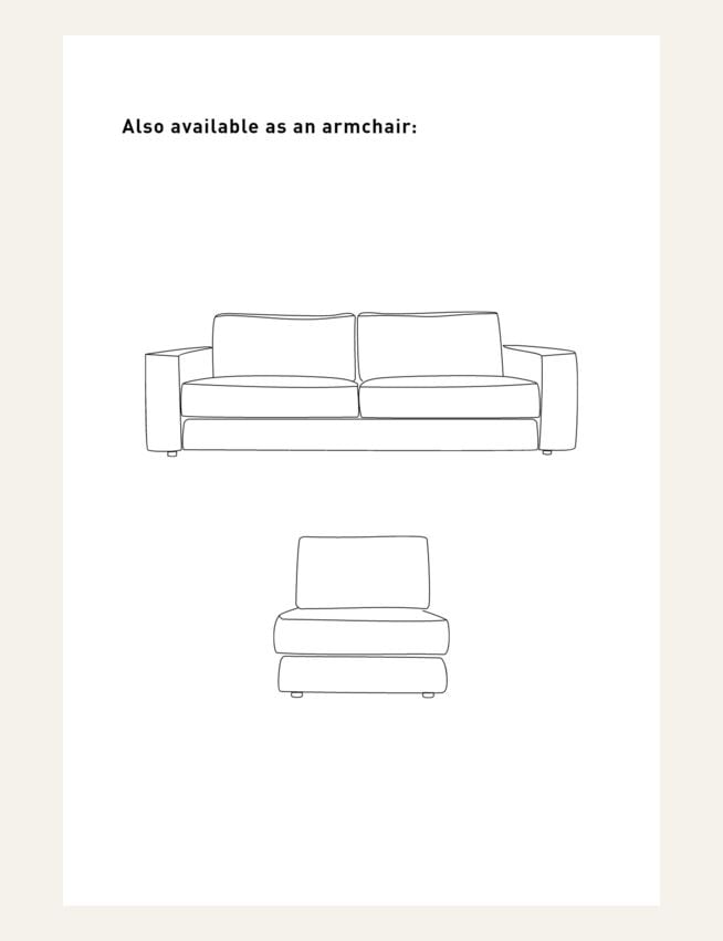 3 seter sofa natur - 12