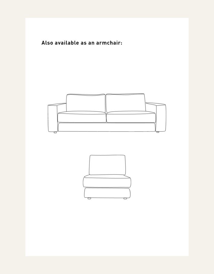 3 seter sofa natur - 12