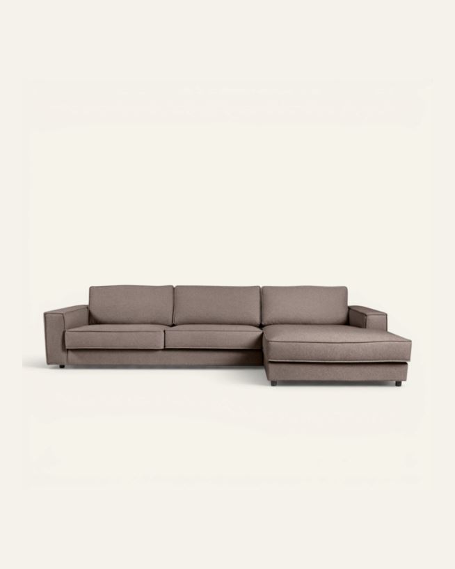 Sofa sjeselong høyre brun - 315x156x79 cm brun - 1