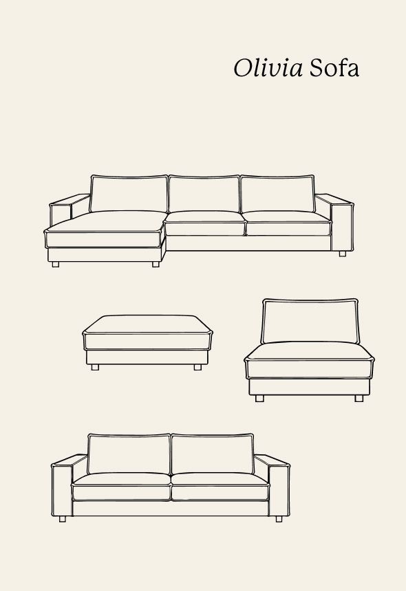 3 seter sofa brun - 6
