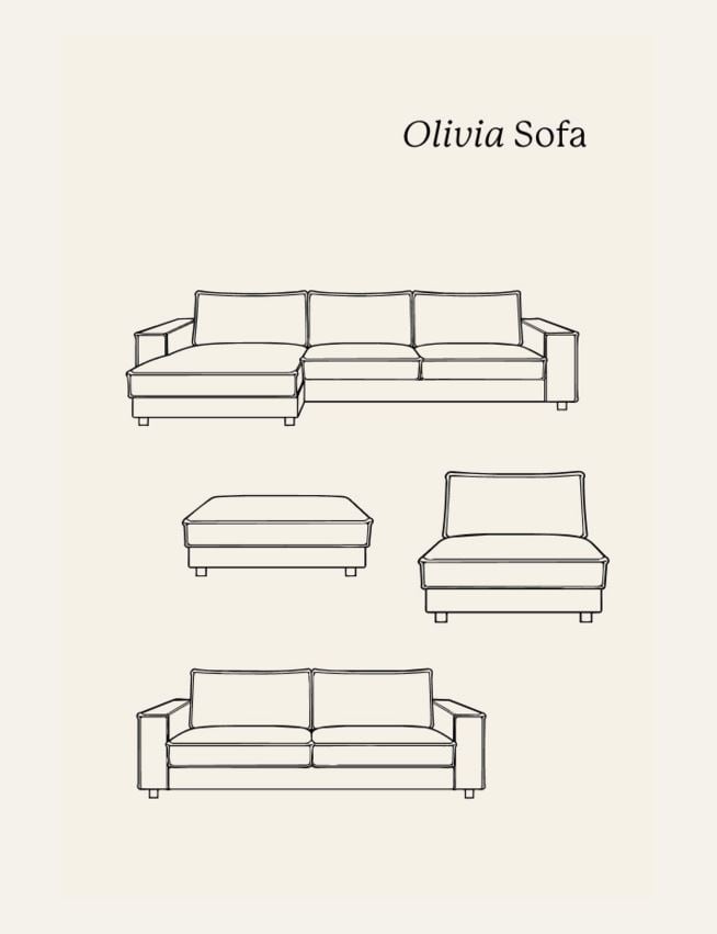 3 seter sofa brun - 6