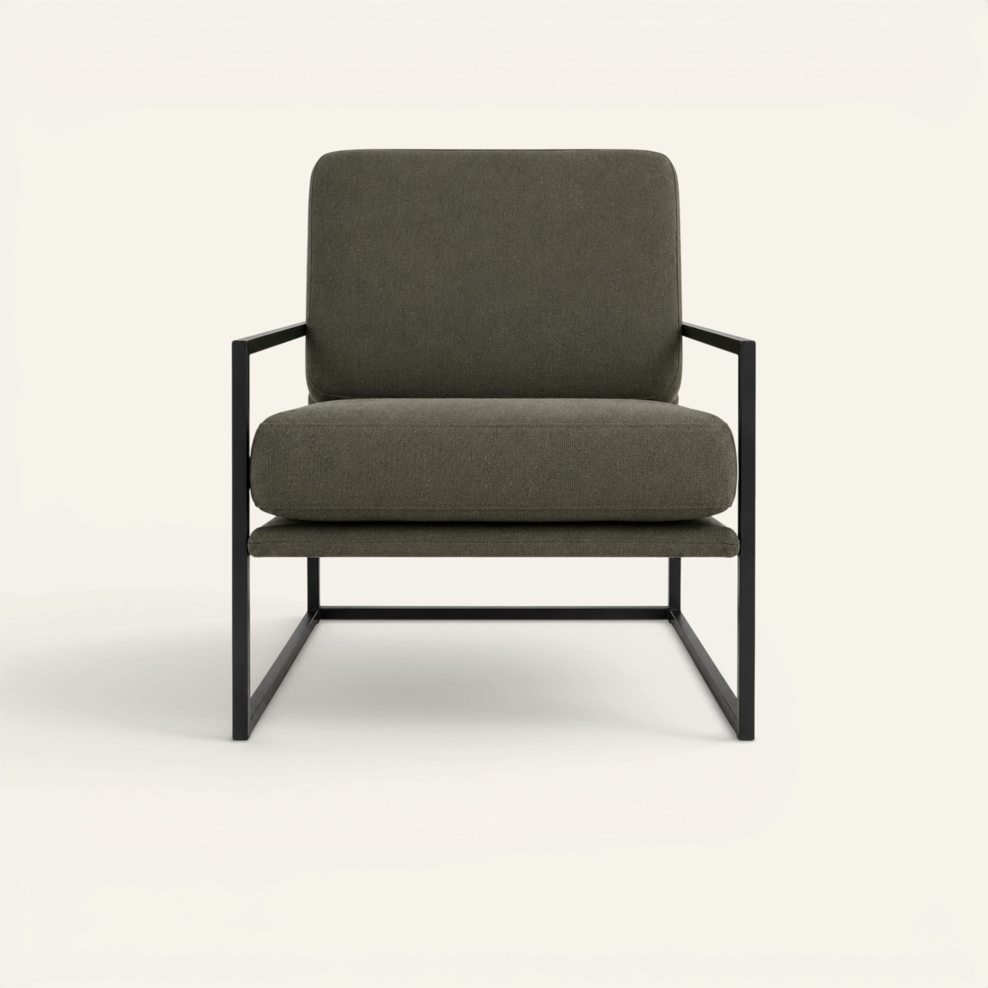 Loungestol olivengrønn - 66x86x78 cm olivengrønn - 1