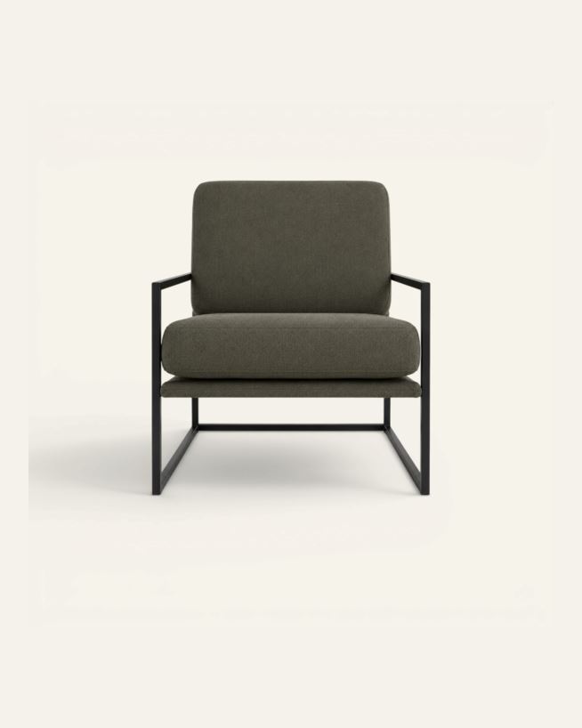 Loungestol olivengrønn - 66x86x78 cm olivengrønn - 1