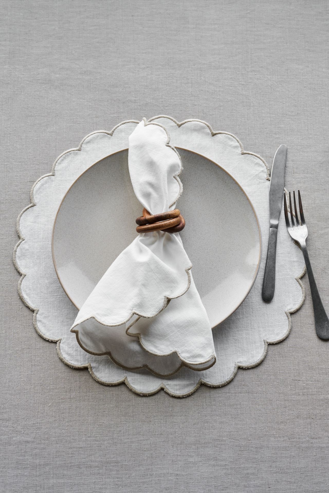 Tøyserviett hvit - 3