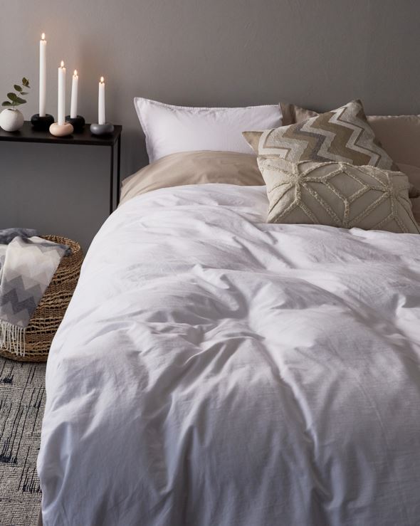 Bomull sengesett hvit - 2