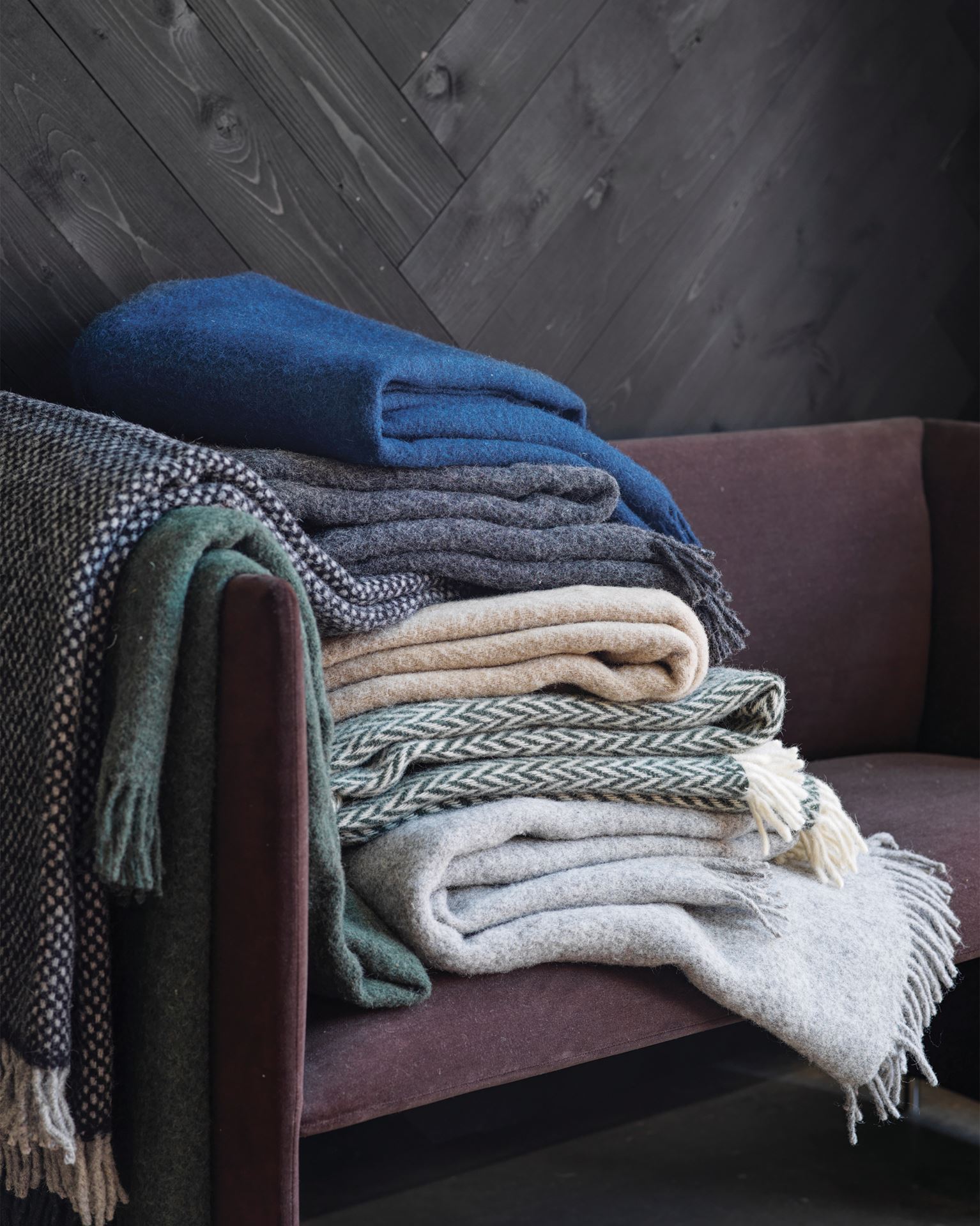 Ullpledd olivengrønn - 3