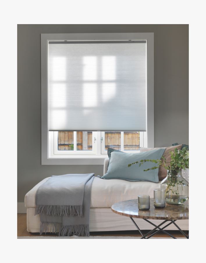 Lysfilt. dobbel plisségardin hvit - 60x160 cm hvit - 1