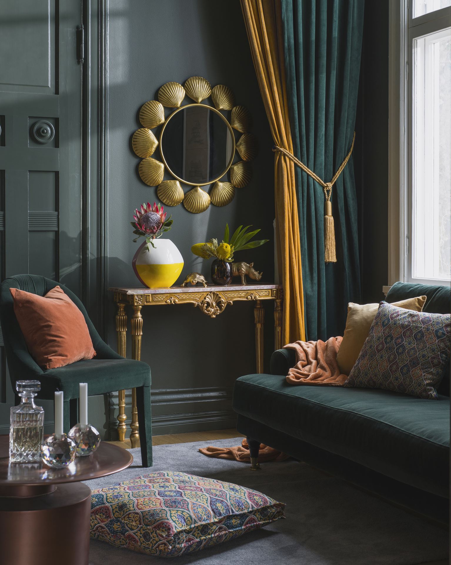 Gardin mørk grønn - 7