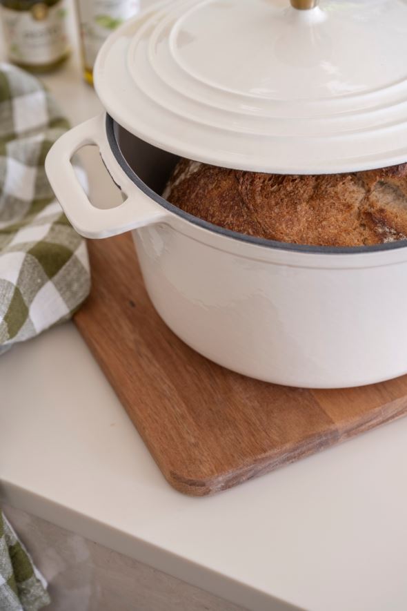 Støpejernsgryte rund krem - 4